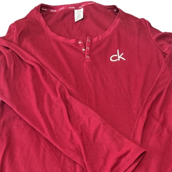 🌈Beautiful Calvin Klein burgundy red pyjama size L - Picture 9 of 13